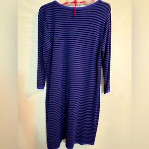 Purple and black sweater dress